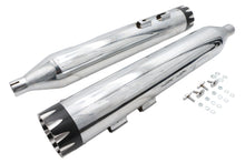 Load image into Gallery viewer, Wyatt Gatling Muffler Set Chrome With Black Revolver Tips