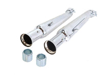 Load image into Gallery viewer, Chrome 20 inch Megaphone Upsweep Slip On Muffler Set