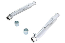 Load image into Gallery viewer, Chrome 20 inch Megaphone Upsweep Slip On Muffler Set