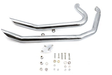 Load image into Gallery viewer, Big Growl Exhaust Upswept Double Barrel Drag Pipe Set Chrome