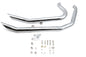 Big Growl Exhaust Upswept Double Barrel Drag Pipe Set Chrome