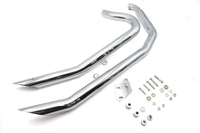 Load image into Gallery viewer, Big Growl Exhaust Upswept Double Barrel Drag Pipe Set Chrome