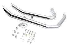 Load image into Gallery viewer, Big Growl Exhaust Upswept Double Barrel Drag Pipe Set Chrome