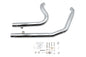 Big Growl Exhaust Long Gun Drag Pipe Set Chrome