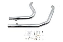 Load image into Gallery viewer, Big Growl Exhaust Drag Pipe Set Snub Nose Chrome