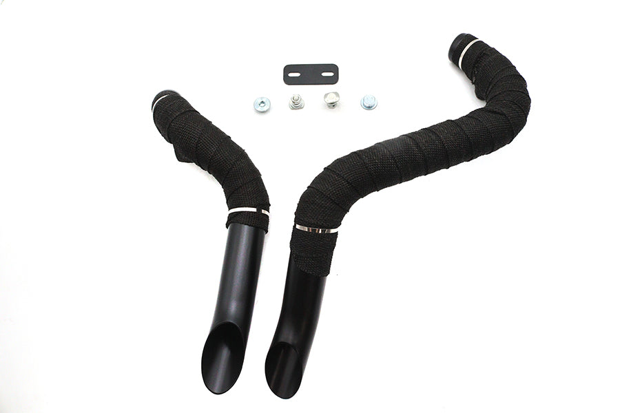 Big Growl Exhaust Drag Pipe Short Shots Black