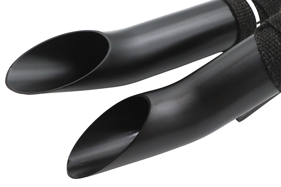 Big Growl Exhaust Drag Pipe Short Shots Black