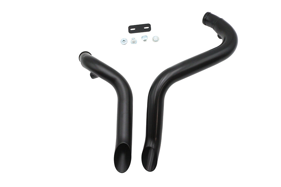 Big Growl Exhaust Drag Pipe Short Shots Black