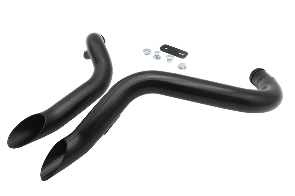 Big Growl Exhaust Drag Pipe Short Shots Black