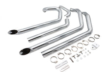 Load image into Gallery viewer, Wyatt Gatling FXST Street Fighter Drag Pipe Set Chrome