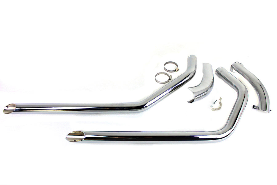 Wyatt Gatling Exhaust Drag Pipe Set Slash Cut Ends