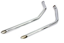 Load image into Gallery viewer, MCM Exhaust Drag Pipe Set Slash Cut Chrome