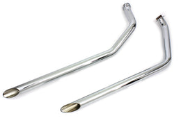 MCM Exhaust Drag Pipe Set Slash Cut Chrome