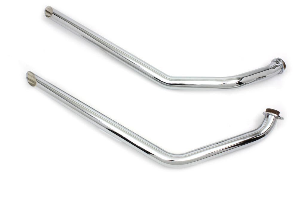 MCM Exhaust Drag Pipe Set Slash Cut Chrome
