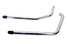Load image into Gallery viewer, Exhaust Drag Pipe Set with Short Black Slash Tips