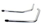 Exhaust Drag Pipe Set with Short Black Slash Tips