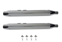 Load image into Gallery viewer, Muffler Set With Chrome Long Tapered End Tips