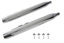 Load image into Gallery viewer, Muffler Set With Chrome Long Tapered End Tips