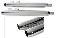 Load image into Gallery viewer, Muffler Set With Chrome Short Tapered End Tips