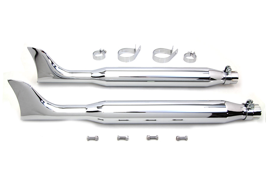Chrome Fishtail Muffler Kit 30 inch