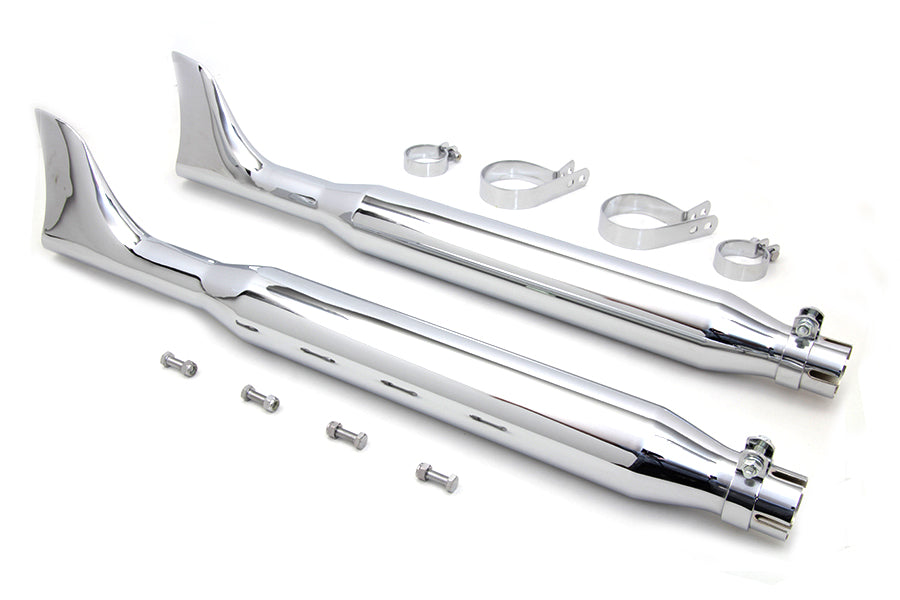 Chrome Fishtail Muffler Kit 30 inch