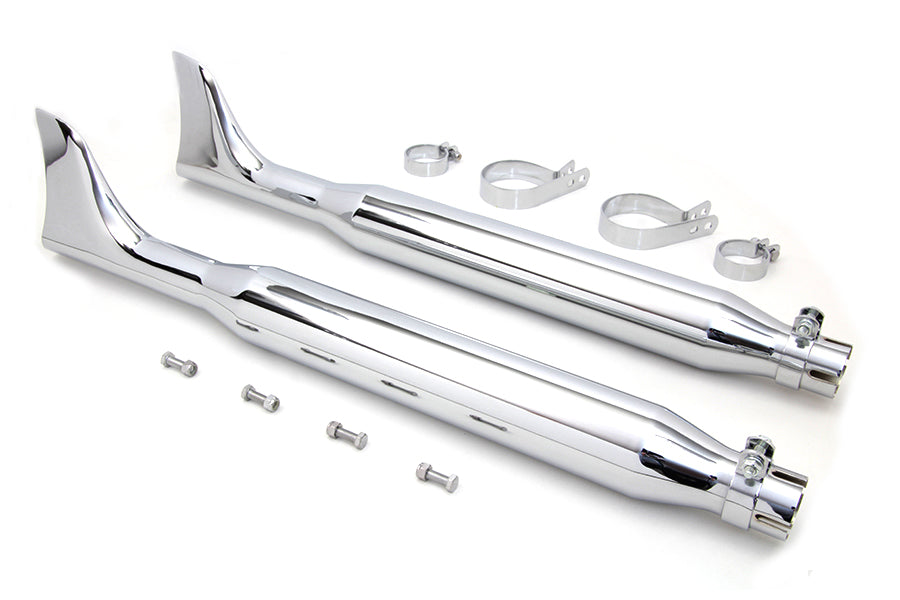 Chrome Fishtail Muffler Kit 30 inch