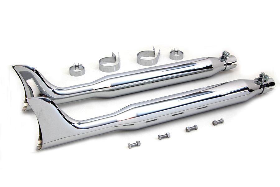 Chrome Fishtail Muffler Kit 30 inch