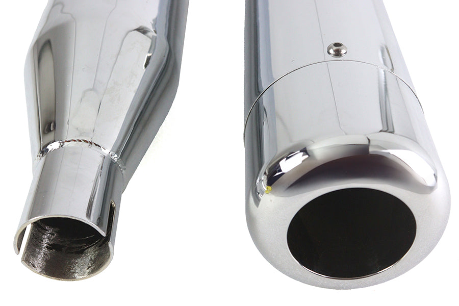 4 inch Muffler Set with Chrome Hollow Point End Tips