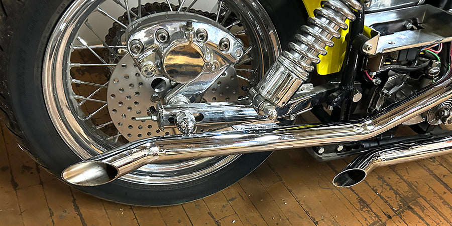 MCM FXE Goose Drag Pipe Set Chrome