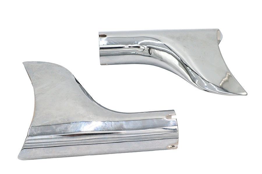 Chrome Fishtail Tip Set for 1-3/4 inch Muffler