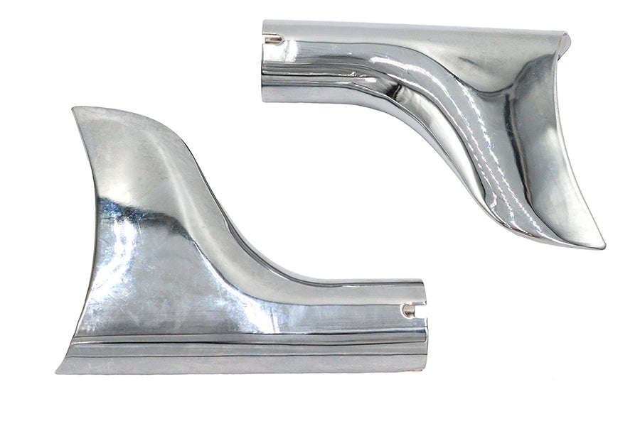 Chrome Fishtail Tip Set for 1-3/4 inch Muffler