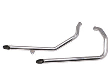Load image into Gallery viewer, Exhaust Drag Pipe Set Chrome with Black Slash Tips