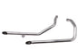 Exhaust Drag Pipe Set Chrome with Black Slash Tips