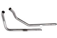 Load image into Gallery viewer, Exhaust Drag Pipe Set Chrome with Black Slash Tips