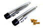 Wyatt Gatling Muffler Set Chrome with Black Conical Tip