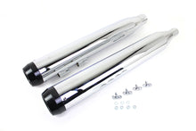 Load image into Gallery viewer, Wyatt Gatling Muffler Set Chrome with Black Taper Tip
