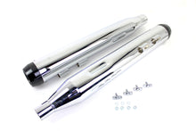 Load image into Gallery viewer, Wyatt Gatling Muffler Set Chrome with Black Taper Tip