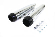 Load image into Gallery viewer, Wyatt Gatling Muffler Set Chrome with Black Taper Tip