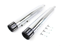 Load image into Gallery viewer, Wyatt Gatling Muffler Set Chrome with Black Revolver Tip
