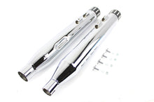 Load image into Gallery viewer, Wyatt Gatling Muffler Set Chrome with Black Revolver Tip