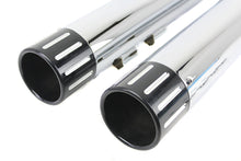 Load image into Gallery viewer, Wyatt Gatling Muffler Set Chrome with Black Revolver Tip