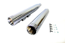 Load image into Gallery viewer, Wyatt Gatling Muffler Set Chrome with Chrome 2 Ring Comet