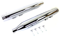 Load image into Gallery viewer, Wyatt Gatling Muffler Set Chrome with Chrome 2 Ring Comet