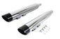 Wyatt Gatling Muffler Set Chrome with Black Slash Down Tip