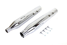 Load image into Gallery viewer, Wyatt Gatling Muffler Set Chrome with Chrome Slash Down Tip