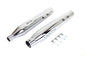 Wyatt Gatling Muffler Set Chrome with Chrome Slash Down Tip