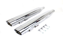 Load image into Gallery viewer, Wyatt Gatling Muffler Set Chrome with Chrome Slash Down Tip