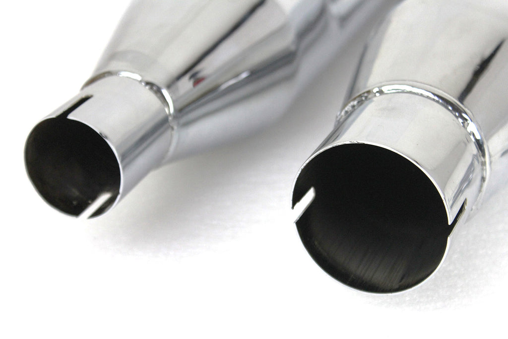 Wyatt Gatling Muffler Set Chrome with Chrome Slash Down Tip