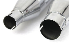 Load image into Gallery viewer, Wyatt Gatling Muffler Set Chrome with Chrome Slash Down Tip