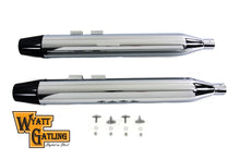 Load image into Gallery viewer, Wyatt Gatling Muffler Set with Black Long Tapered End Tips